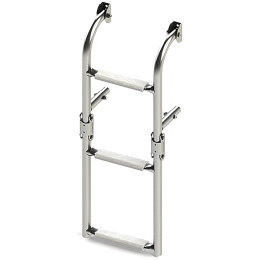 Трап складной с вертикальным креплением 3 белых ступени 220 мм (040171WT)